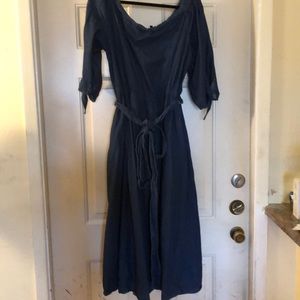 Eloquii dark denim off the shoulder dress size 22